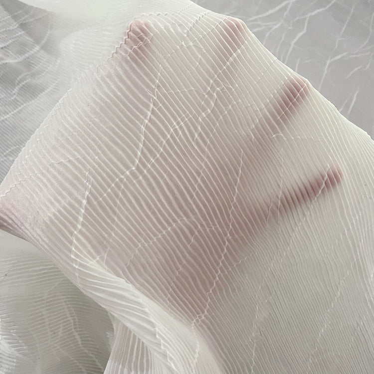 Crease-Pressed Plisse - White