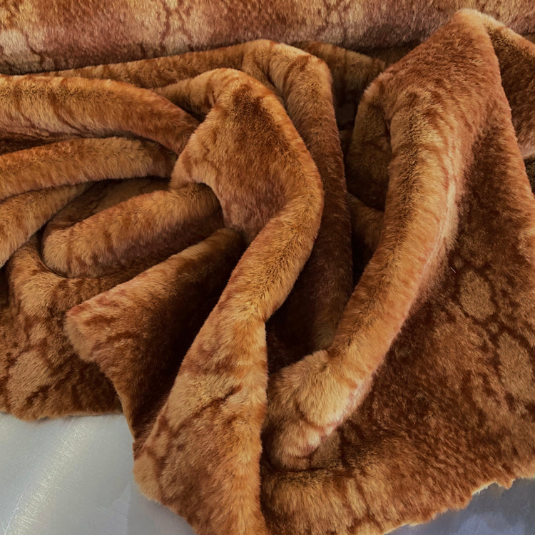 Snakeskin Faux Fur - Tan / Brown