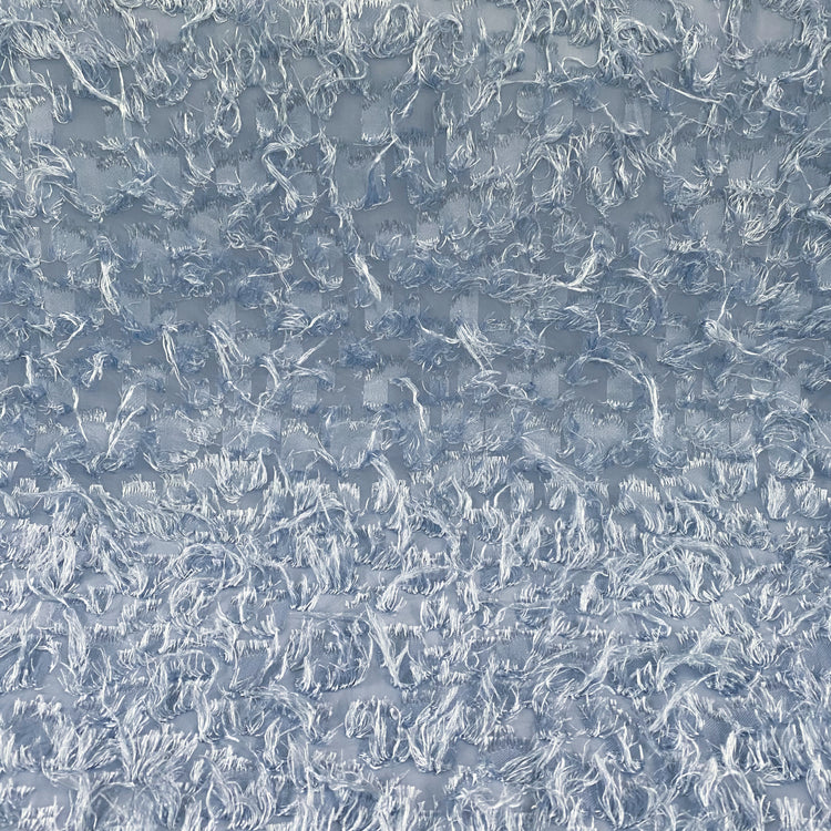 Dobby Fringed Chiffon - Light Blue