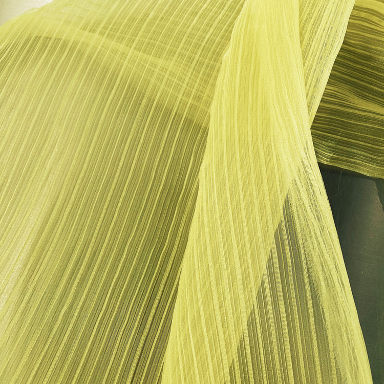 Accordion Plissé Organza- Green