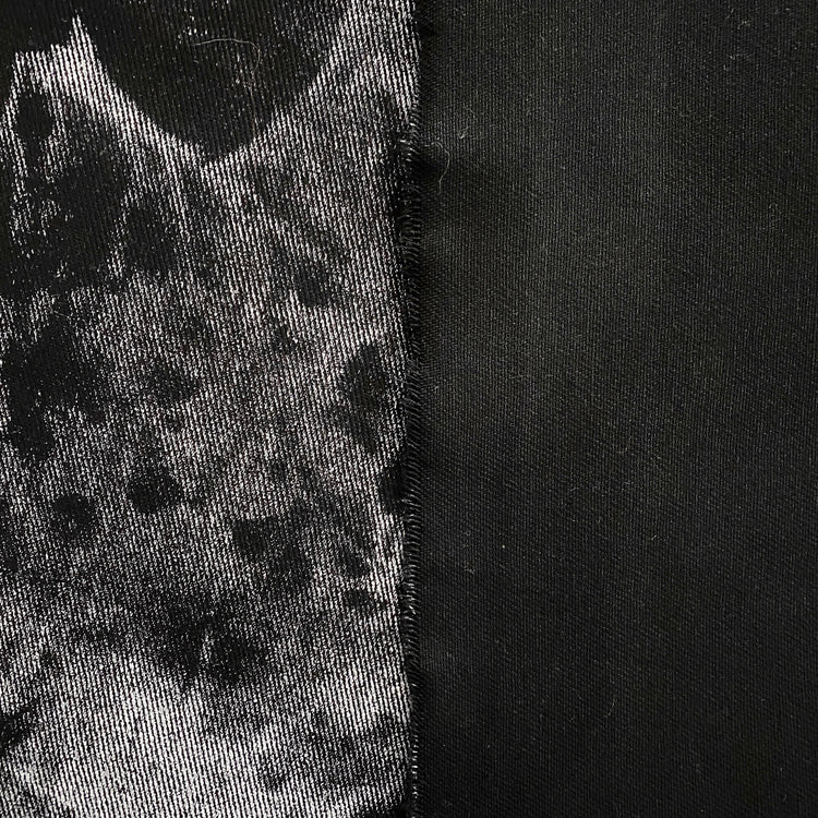 Tie-Dye Screen Print Denim - Black / White