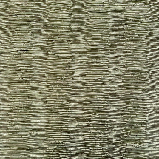 Crushed Striped Plisse Satin - Light Green