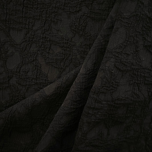Abstract Mottled Cloqué - Black