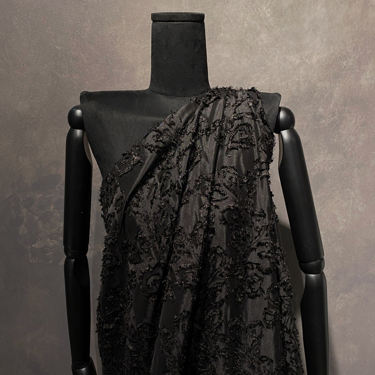 Cut-Pile Damask - Black