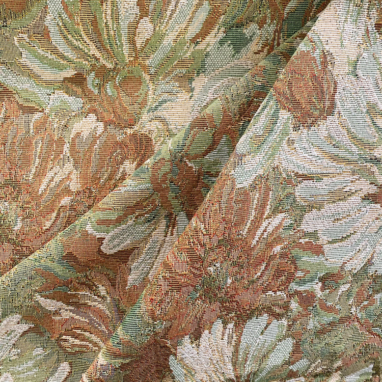 Oil-Painted Floral Tapestry Jacquard - Peru / Pale Green / White
