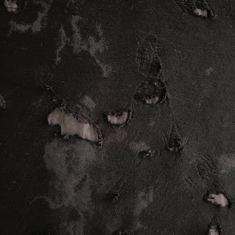 Distressed Coupé Organza Twill - Black