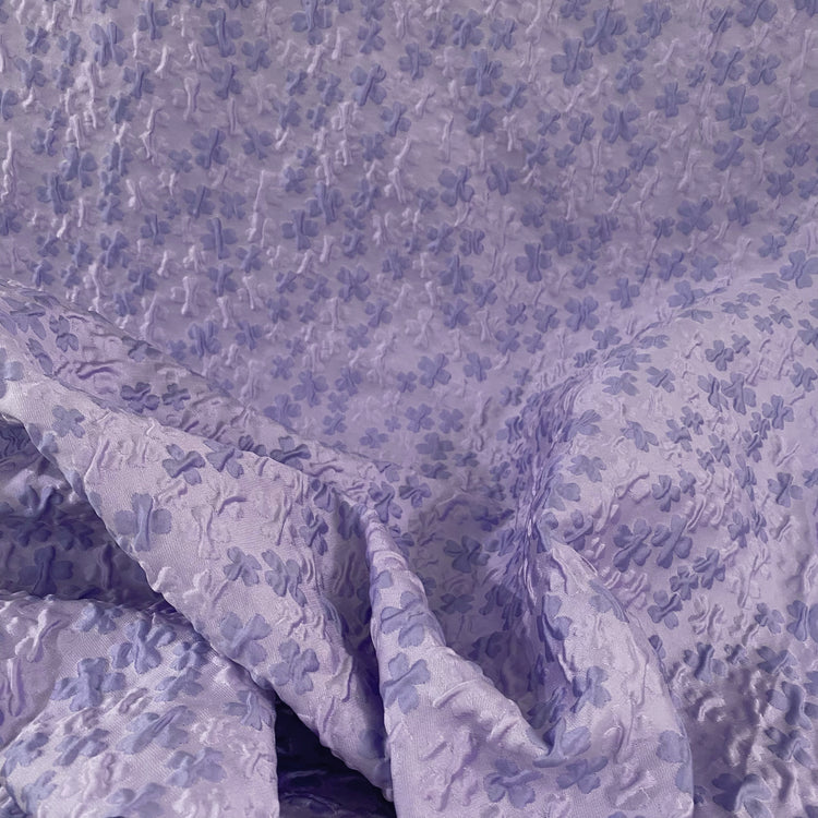 Four Leaf Clover Poly/Nylon Jacquard- Purple
