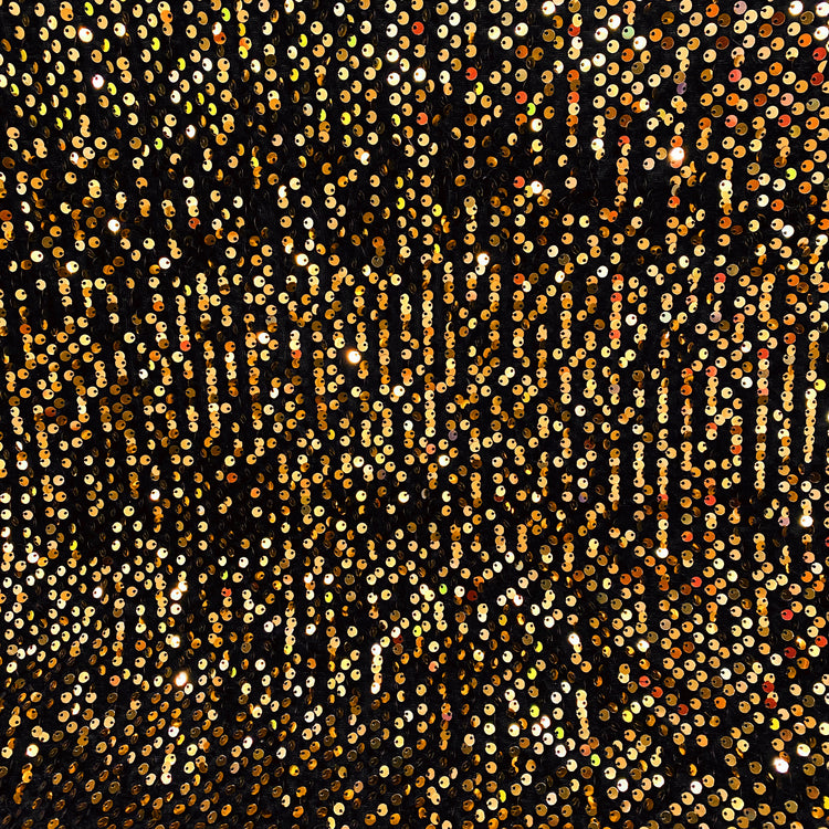 Sequinned Velour - Black/Gold