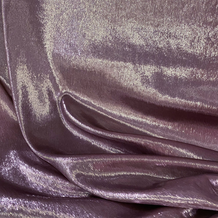 Brushed Metallic Long-pile Velvet - Pale Violet