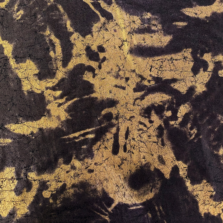 Antiqued Abstract Metallic Foil - Black/Gold