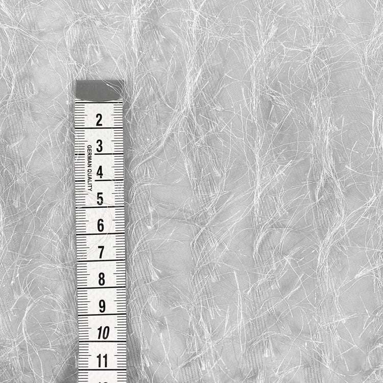 Fringe Striped Sheer Gauze - White