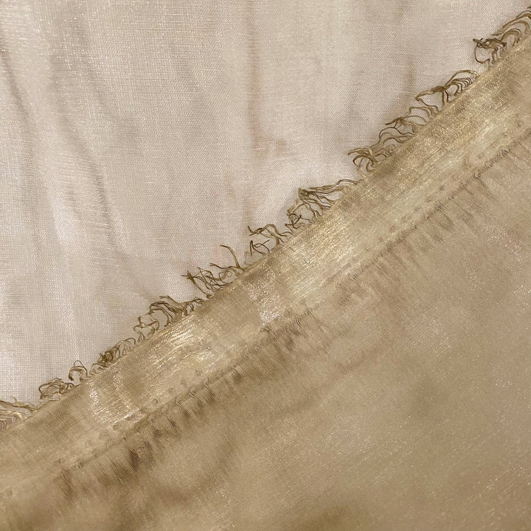 Iridescent Stained Organza - Antique White/Tan