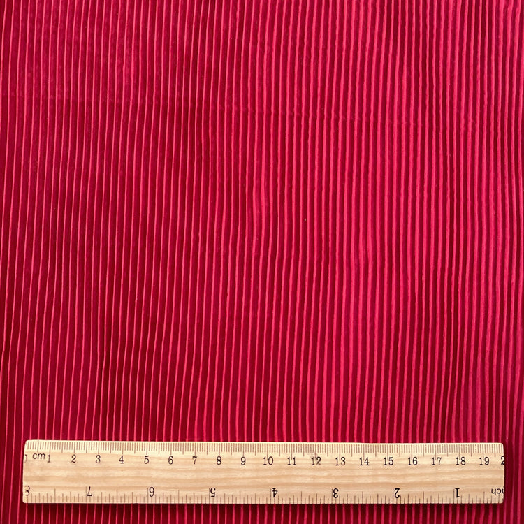 Accordion-Pleated Taffeta - Crimson