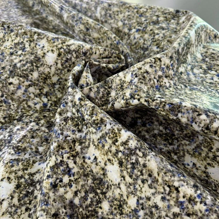 PVC - Speckled Marble Print - Grey/Blue