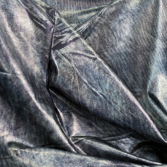 Creased Holographic Metallic Knit - Grey