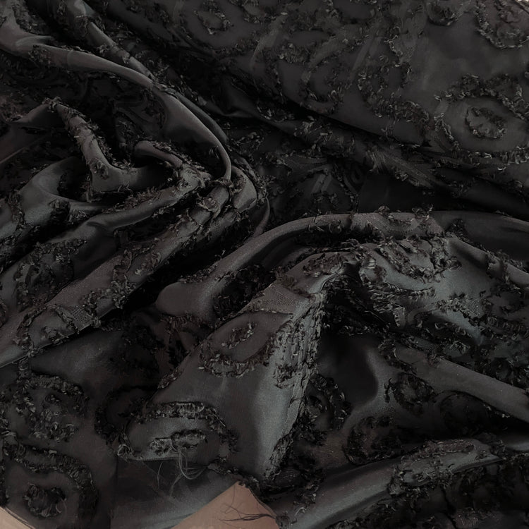 Cut-Pile Damask - Black