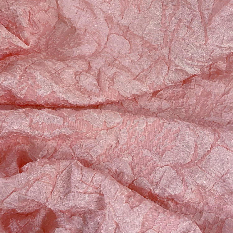 Crinkle Textured Cloqué - Pink