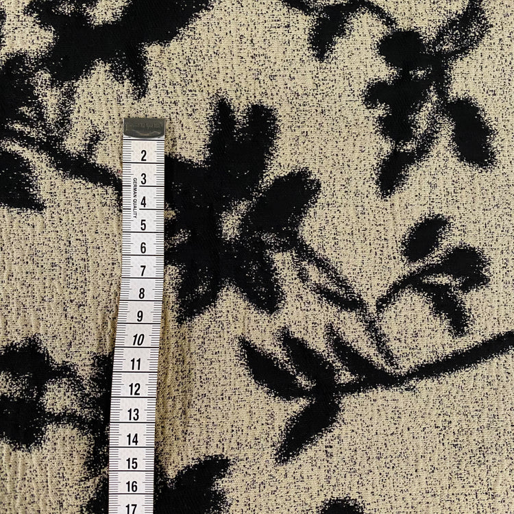 Floral Bloom Brocade - Beige/Black