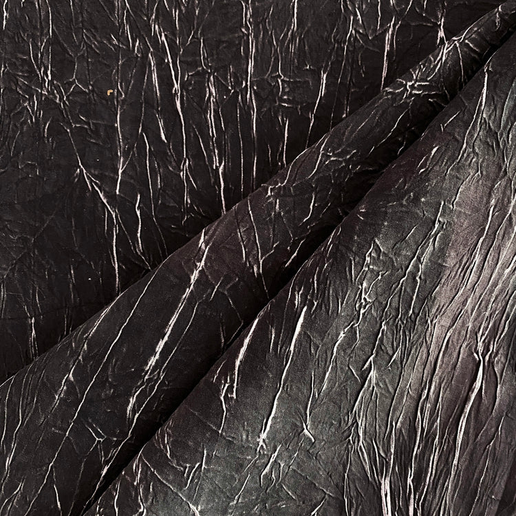 Bonded Creased Moleskin - Painted Edges - Charcoal / Silver