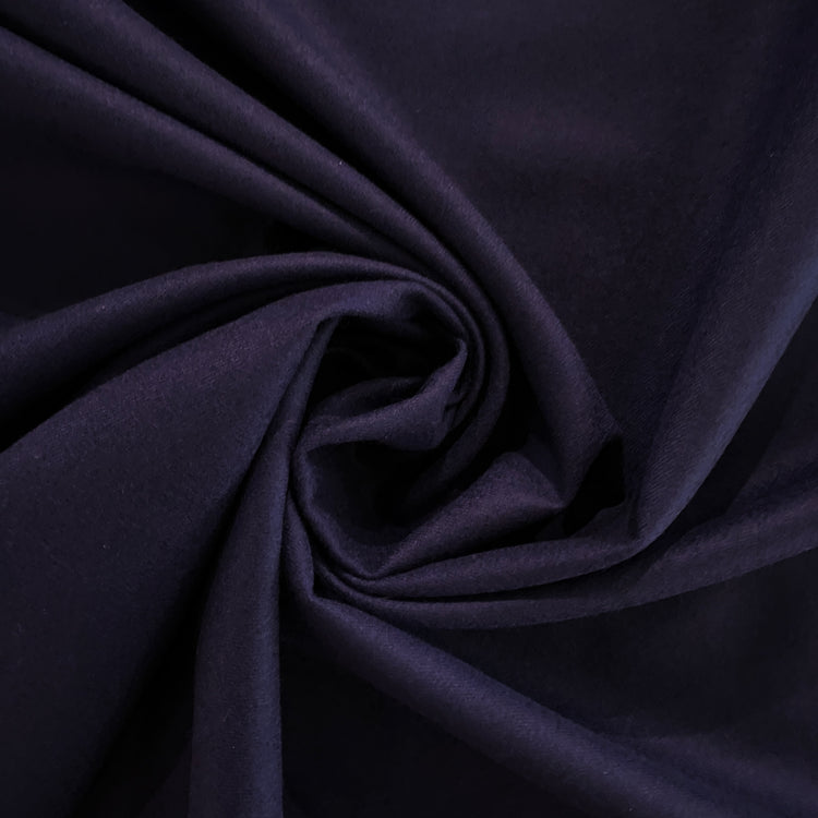 Australian Merino Brushed Wool Flannel - Dark Blue