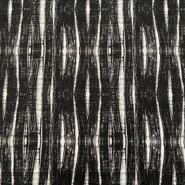 Wood Grain Chenille Yarn Jacquard - Black / White
