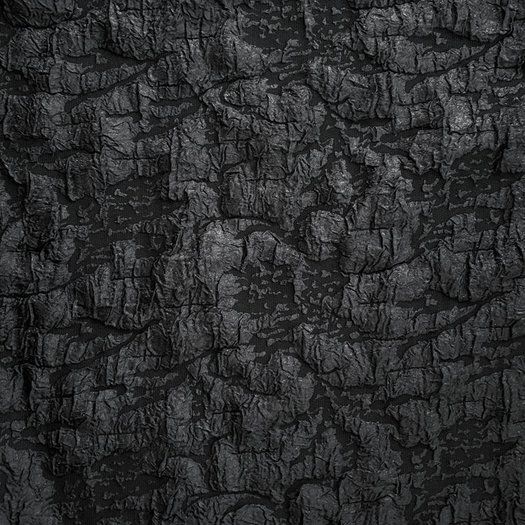 Crinkle Textured Cloqué - Black
