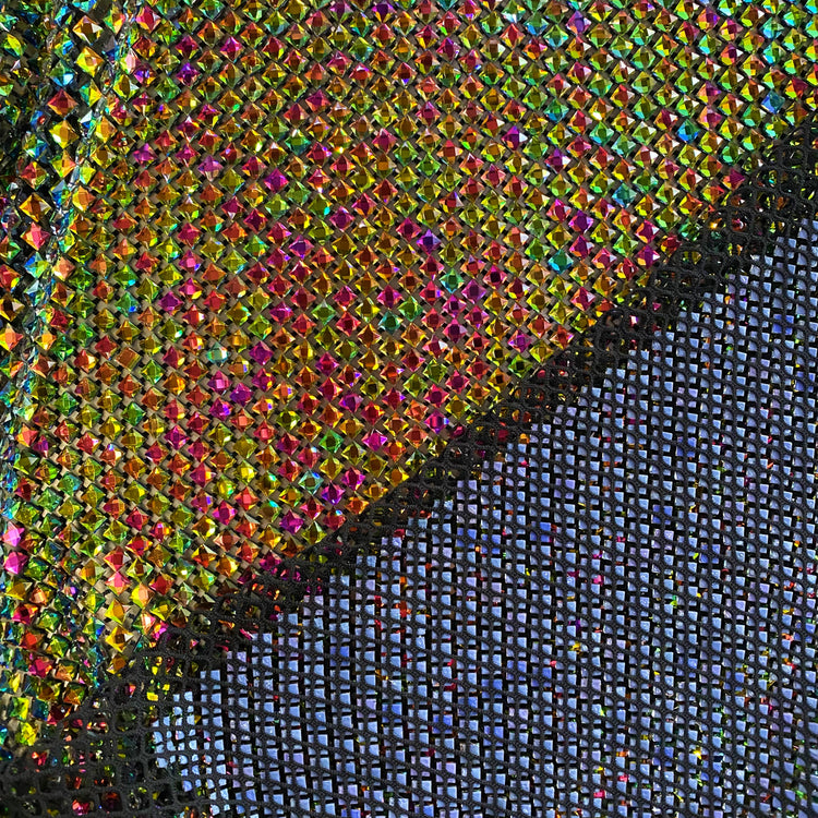 Crystal Glass Mesh - Iridescent / Black