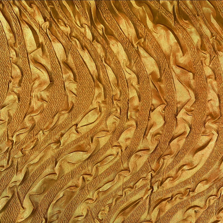 Wave Embossed Satin Plisse - Gold