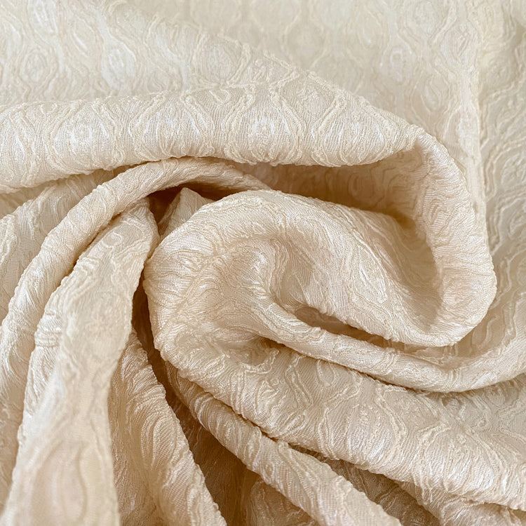 Raised Geometric Jacquard - Creamy White