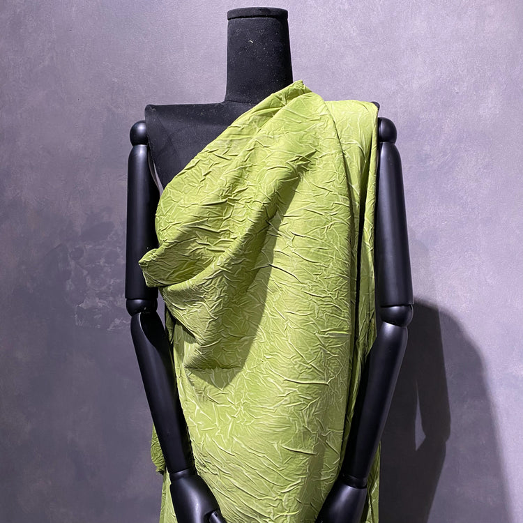 Creased Sateen - Olive