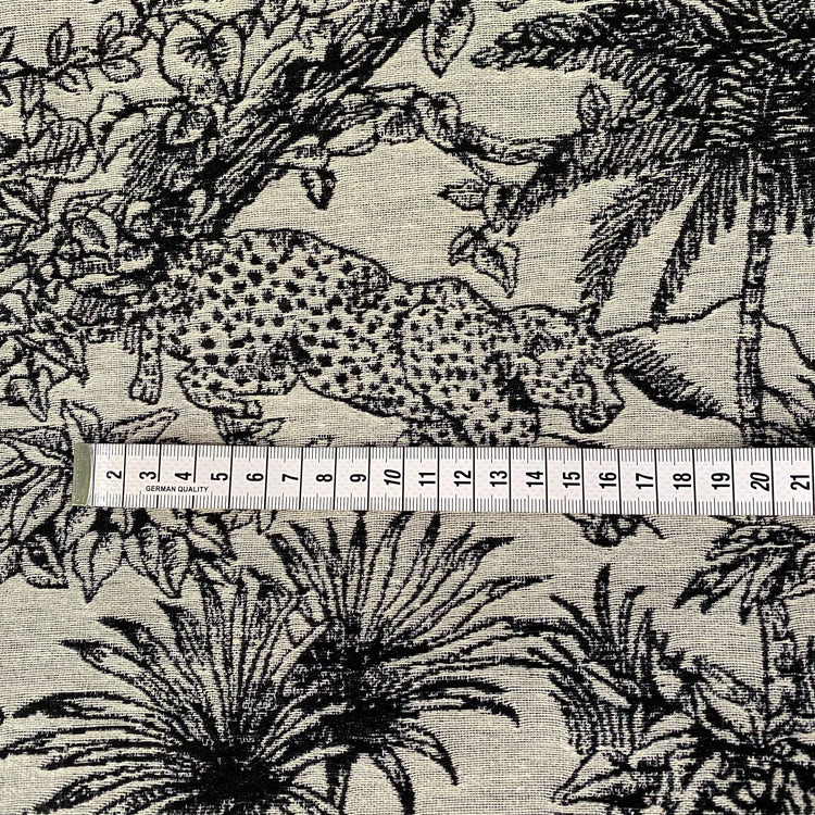 Tropical Cotton/Poly Jacquard - White/Black