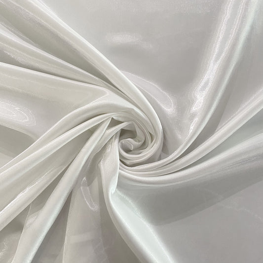 Shimmering Lake Satin - White
