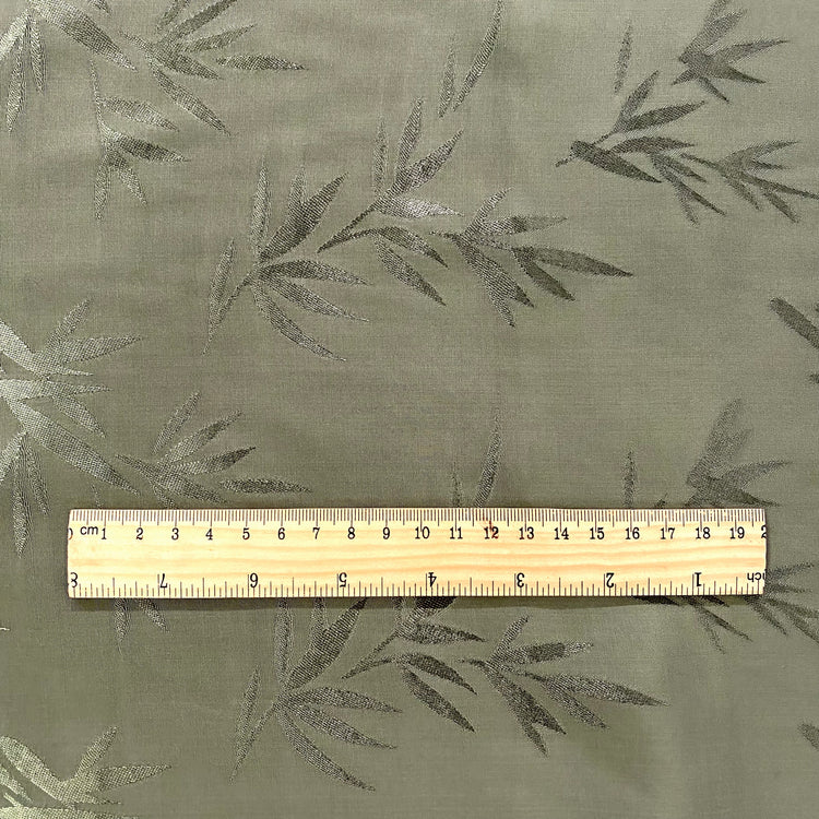 Bamboo Leaves Viscose Damask - Sage Green