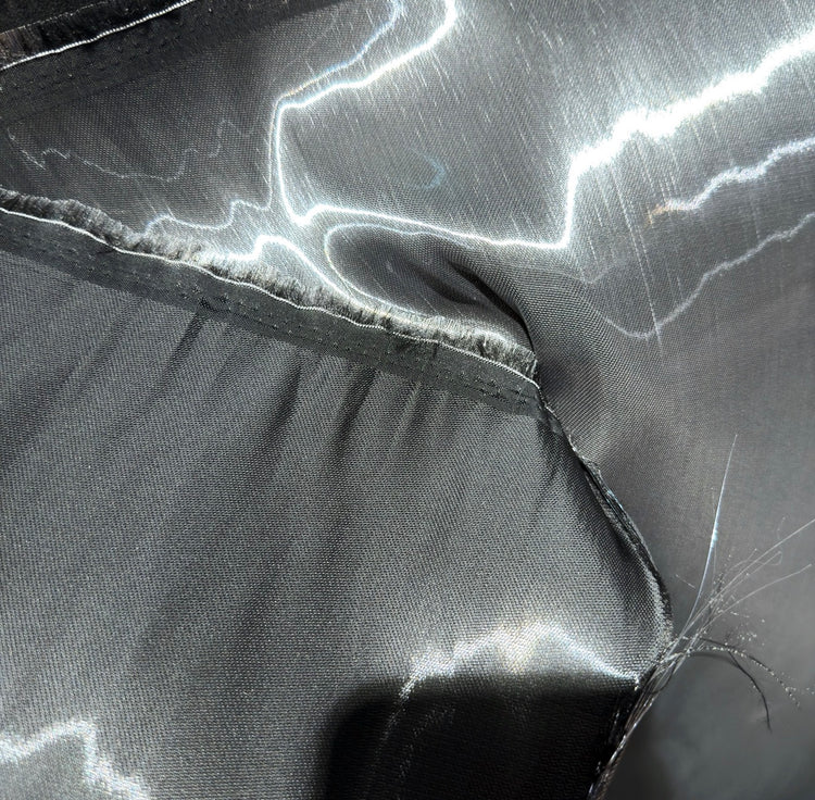 Fabric Lab Exclusive - Satin Backed Liquid Shimmer - Gunmetal