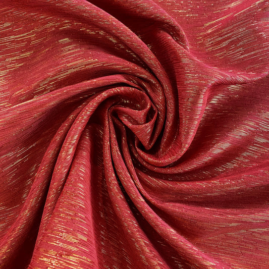 Metallic Dupion - Orange/Red/Gold