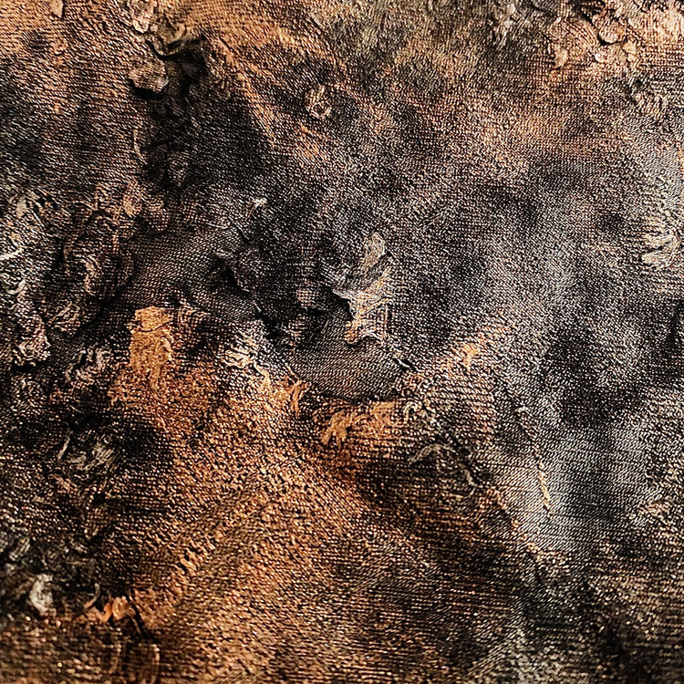 Metallic Cracked Distressed Jacquard - Copper / Dark Grey