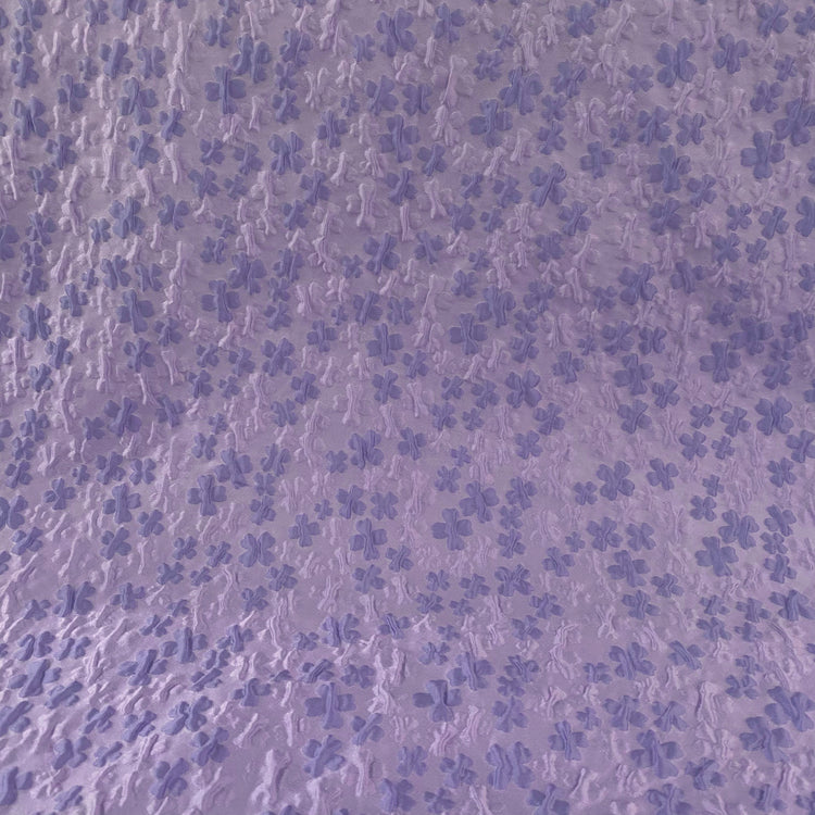 Four Leaf Clover Poly/Nylon Jacquard- Purple