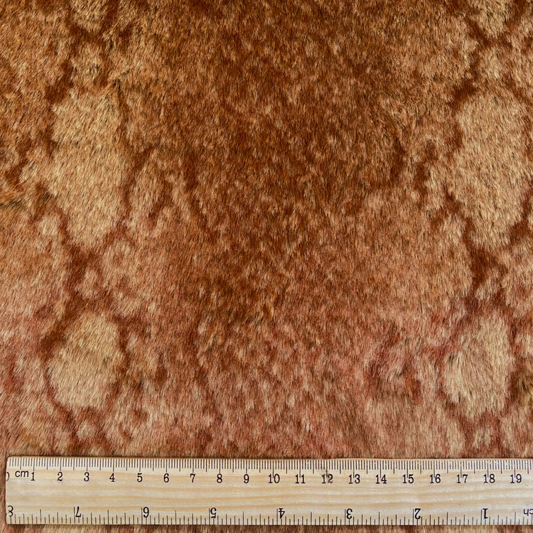 Snakeskin Faux Fur - Tan / Brown