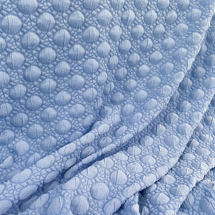Stretch Bubble-Wrap Double Weave - Light Blue