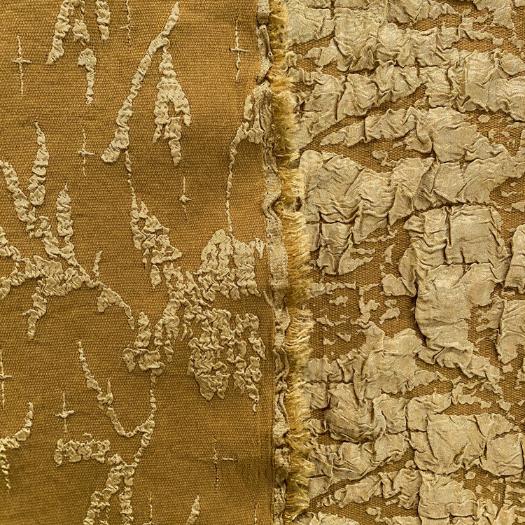 Crinkle Textured Cloqué - Citrine / Dark Goldenrod