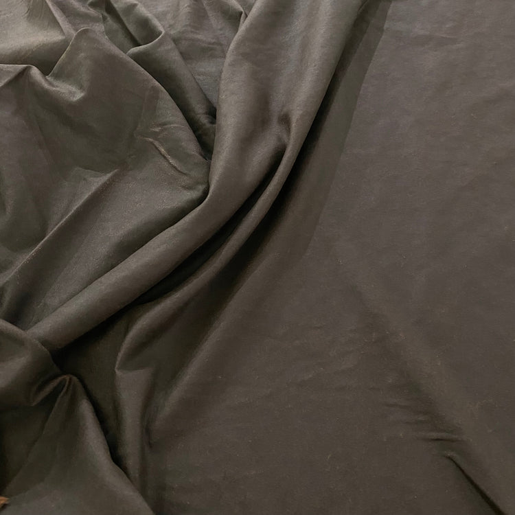 (Remnant) Coated Cotton Blend Broadcloth - Chocolate/Sienna - 0.6m