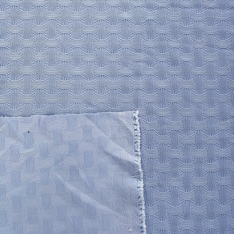 Basket Weave Look Stretch - Powder Blue
