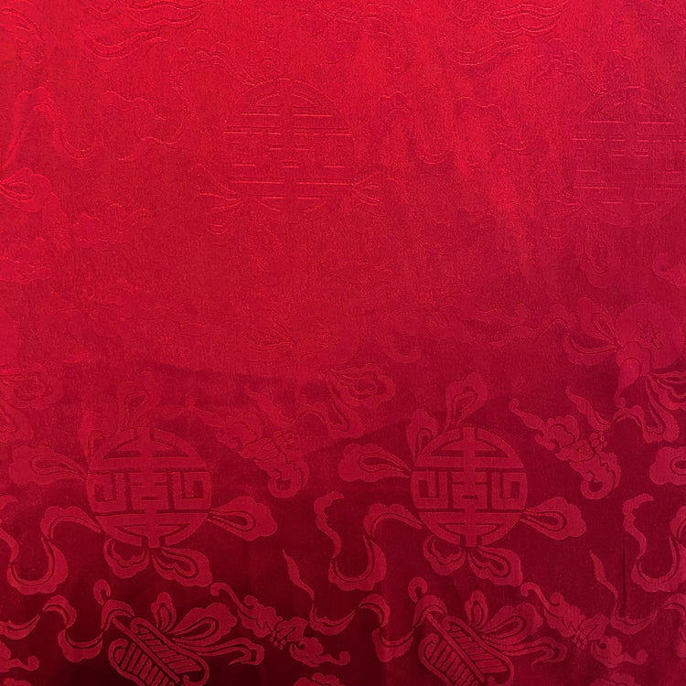 Feng Shui Satin Damask - Crimson