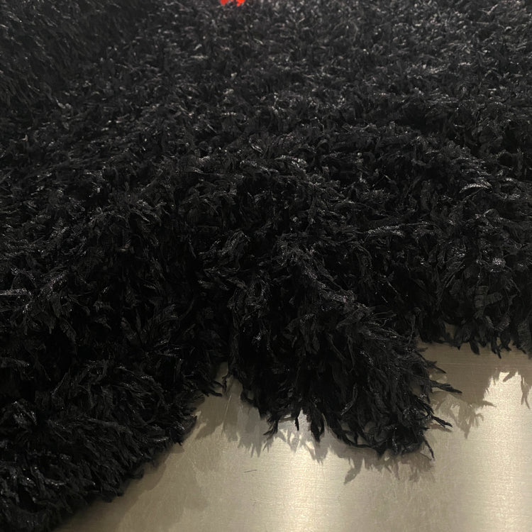 Faux Ostrich Feather Fur- Black