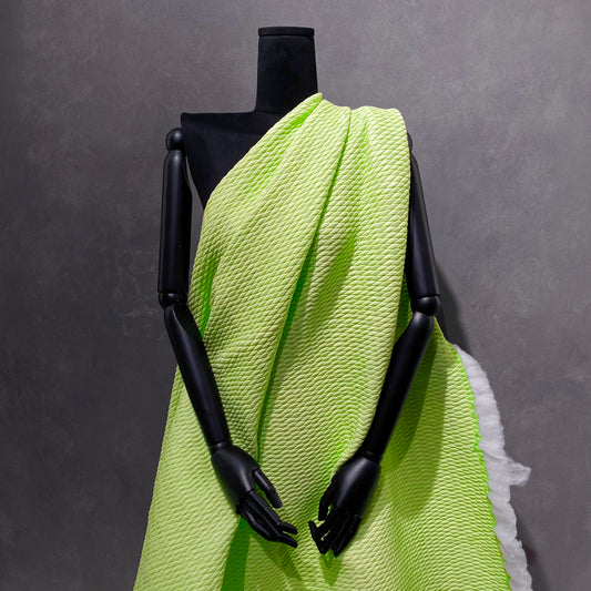 Harlequin Quilted Taffeta / Wadding - Citrus Green