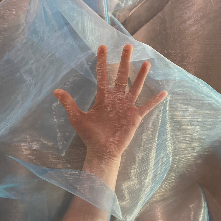 Metallic Organza - Air Blue