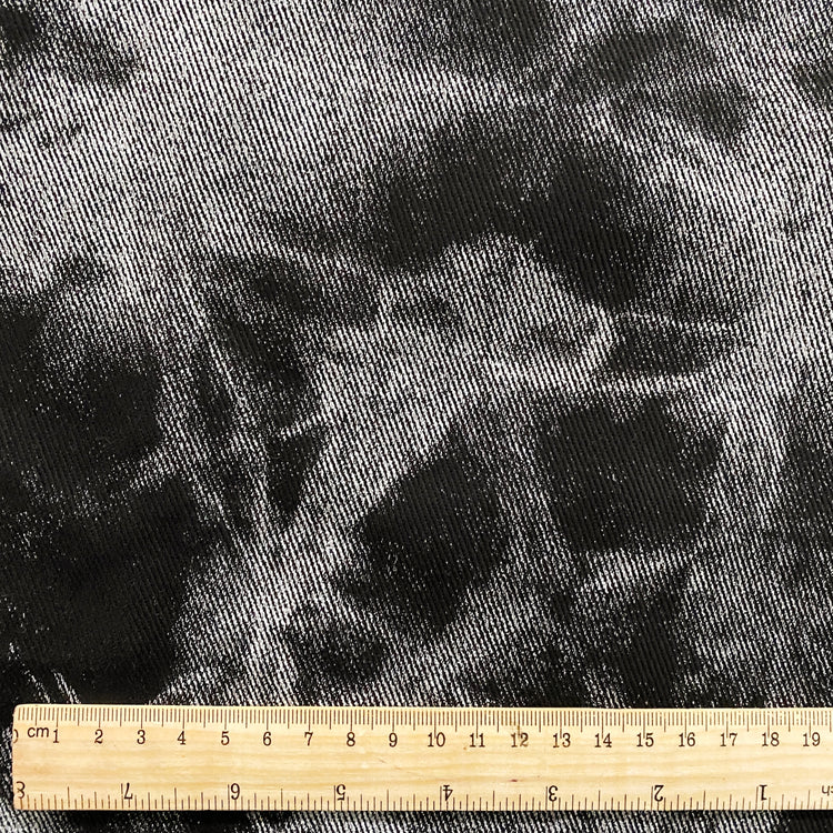 Tie-Dye Screen Print Denim - Black / White