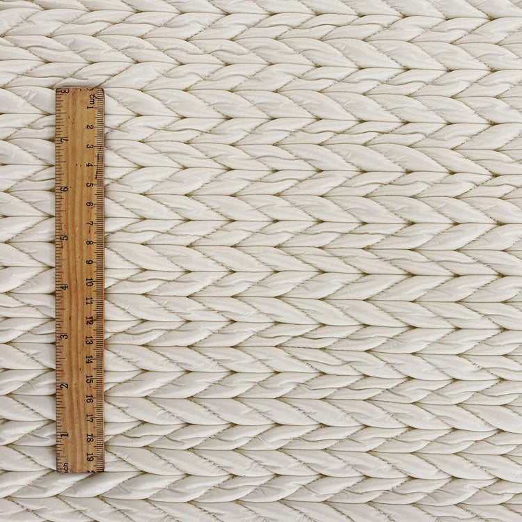 Stockinette Quilted Taffeta / Wadding - Ivory