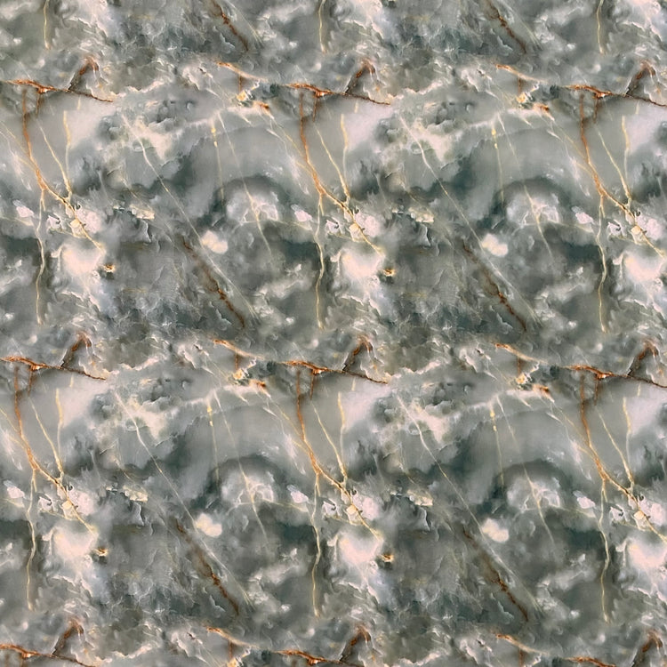PVC - Gold Leaf Marble Print - Aquamarine