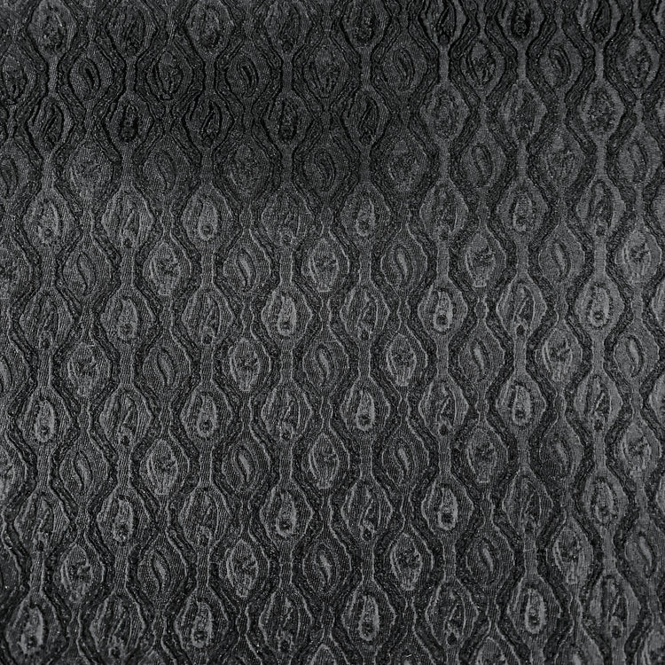 Raised Geometric Jacquard - Black